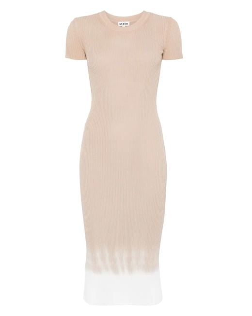 Staud Colleen Midi-Jurk in het White