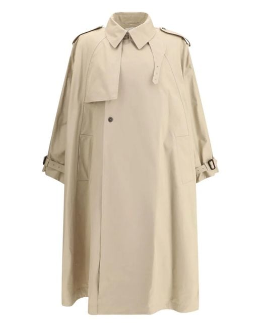 Saint Laurent Natural Cape Trench Coat for men