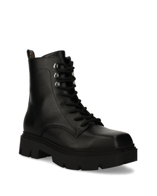 GUESS Tanisa Stivaletto Donna In Pelle | Trekking Boot Autunno | Tacco 12,7 Cm | Chiusura Zip