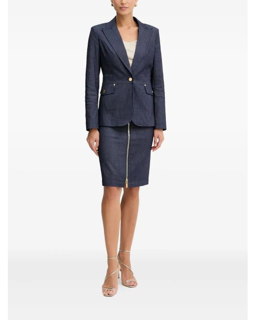 Marciano Blue Pocket Button Blazer