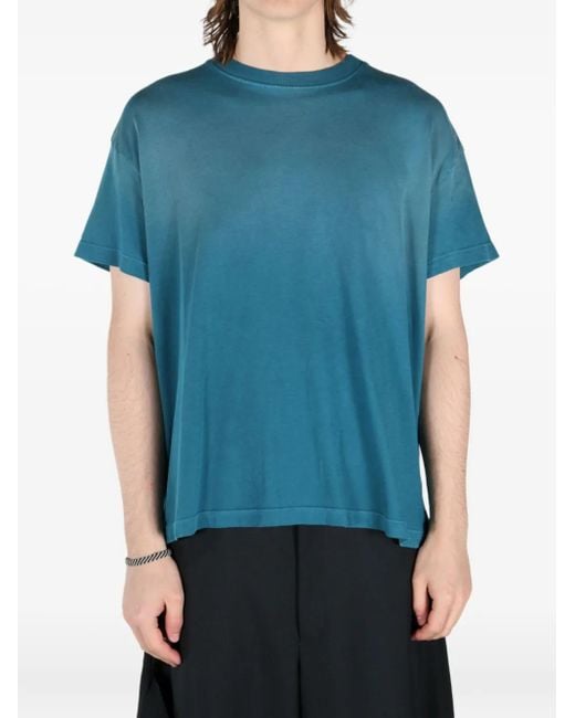 メンズ The Elder Statesman Dip-dyed Crew-neck T-shirt Blue