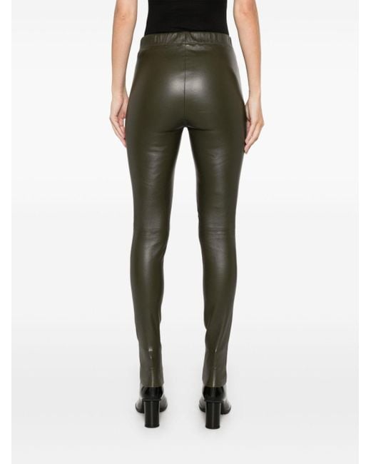 Joseph Green Leather leggings