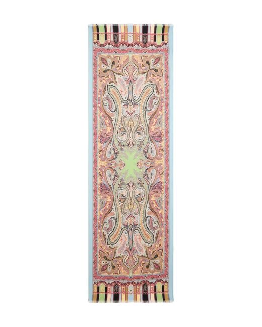 Écharpe À Fleurs Etro en coloris Blue