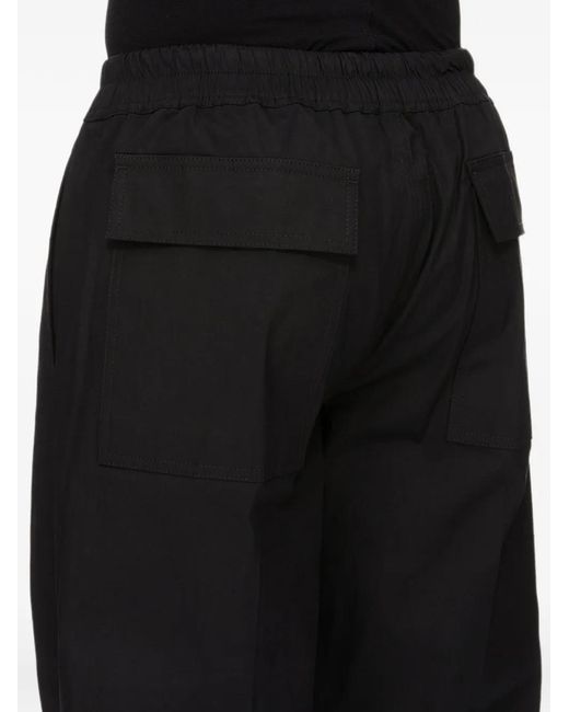 Rick Owens Black Dietrich Drawstring-Waist Trousers for men