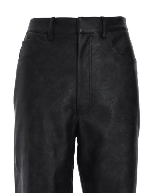 ROTATE BIRGER CHRISTENSEN Black Textured Straight Trousers