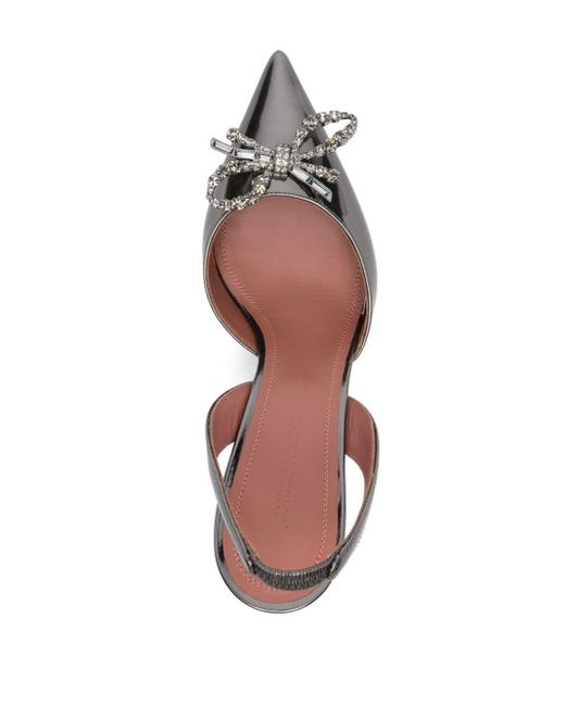 Zapatos Rosie con tacón de 95 mm AMINA MUADDI de color Metallic