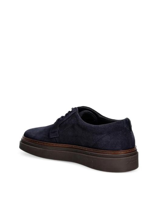 Gant Black Suede Logo-Print Sneakers for men