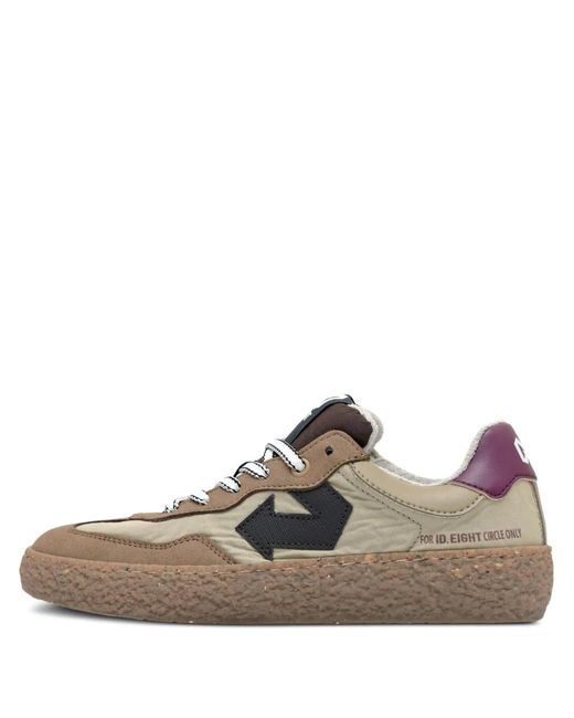 ID EIGHT Brown Uriduri Arrow-Detail Sneakers for men