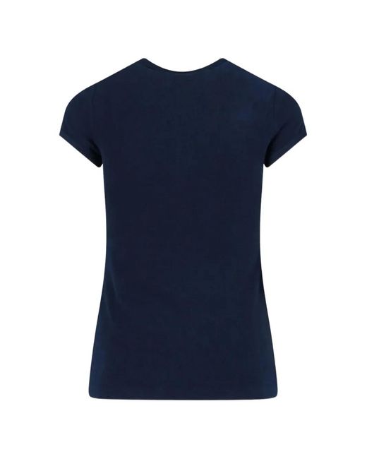 Courreges Blue Crew-Neck T-Shirt
