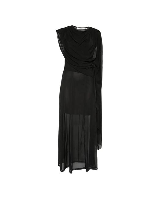Gestuz Black Draped Maxi Dress