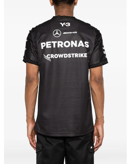 Y-3 Black X Mercedes-Amg Petronas F1 Round-Neck T-Shirt for men