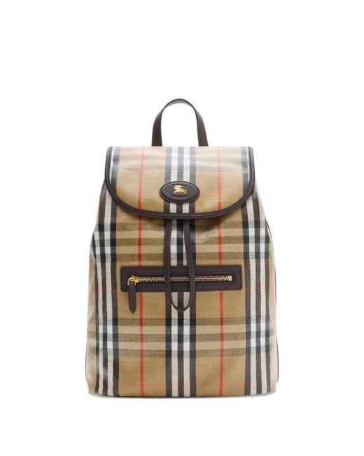 Sac À Dos Bordé De Cuir Highlands À Carreaux Burberry pour homme en coloris Natural
