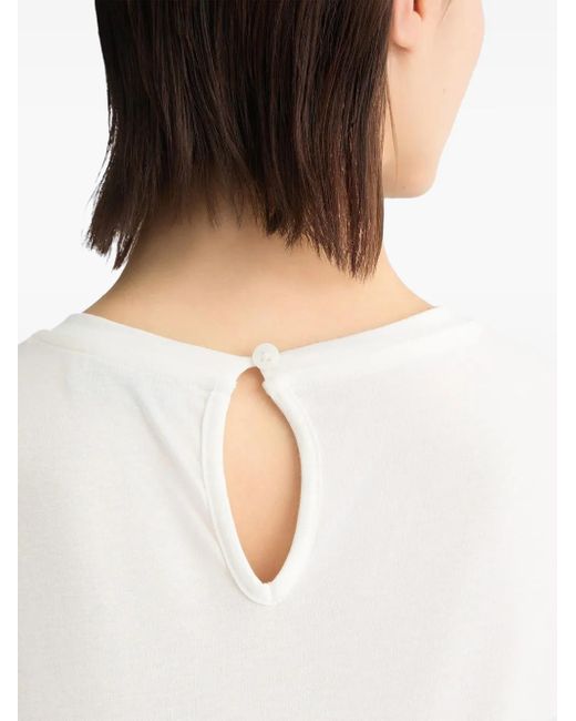 T-Shirt Con Ruches di Liu Jo in White