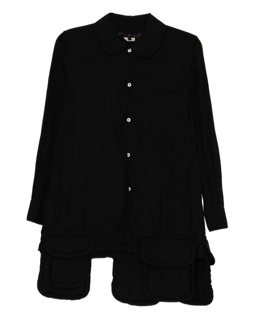Comme des Garçons Black Crease-Effect Blouses