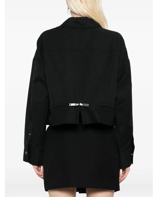 3.1 Phillip Lim Black Two-Way Zip-Fastening Cropped Jacket