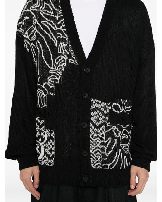 A Bathing Ape Black Graphic-Print Cardigan for men