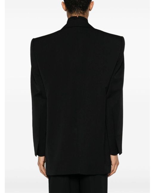 Blazer en laine à simple boutonnage Saint Laurent pour homme en coloris Black