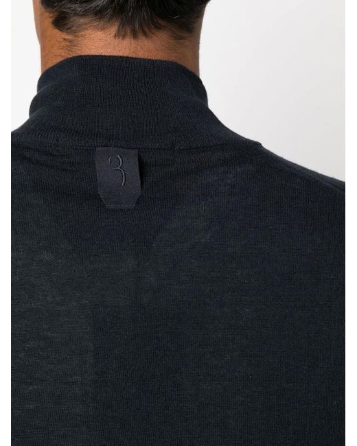 Billionaire Black Crest Cashmere-Blend Zip-Up Jumper for men