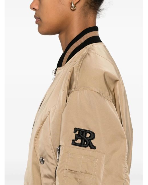 Ermanno Scervino Cropped Bomberjack in het Natural