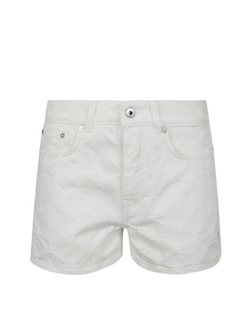 Off-White c/o Virgil Abloh Gray Star Jacq Doll Denim Shorts