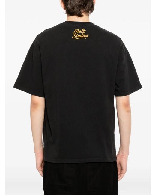 Melt Black Crew Neck T-Shirt for men