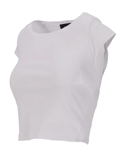 DSquared² White Ribbed T-Shirt