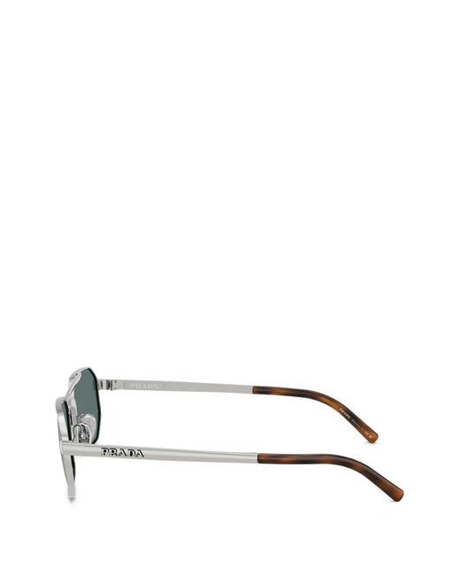 Prada Gray Logo-Detail Sunglasses