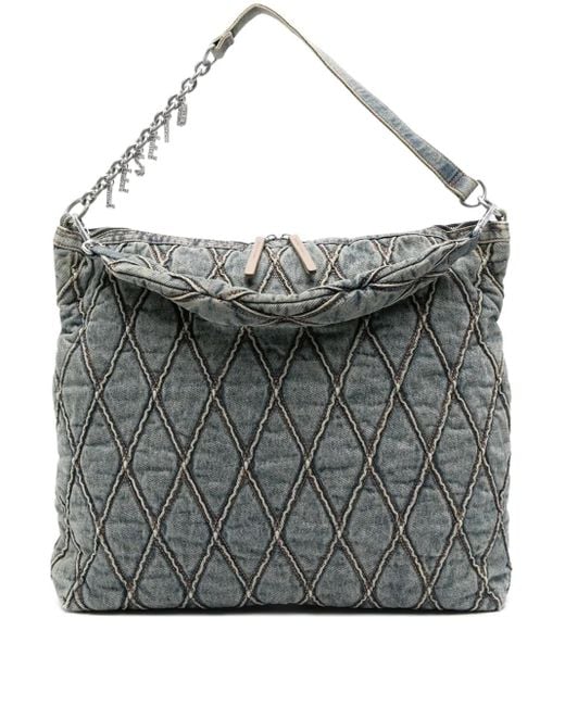 DIESEL キルティング ショルダーバッグ Gray