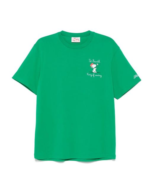 Mc2 Saint Barth X Peanuts Snoopy Swing T-Shirt in Green für Herren