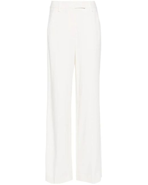 Lorena Antoniazzi White Crepe Straight Trousers