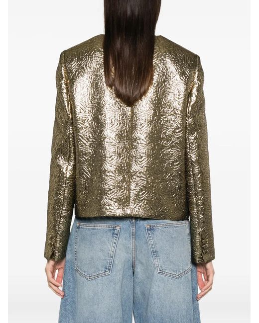 MSGM Natural Button-Front Jacket