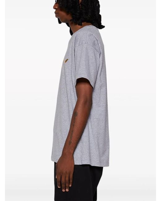 Bally Meliertes T-Shirt Mit Logo-Print in Gray für Herren