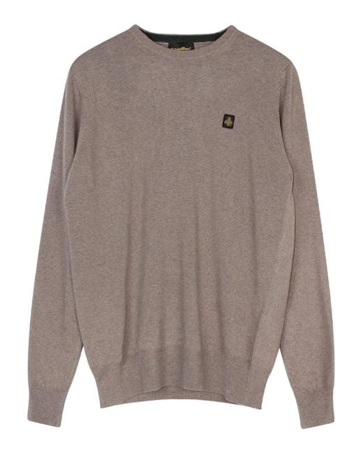 Refrigiwear Gray Logo-Patch Sweater for men