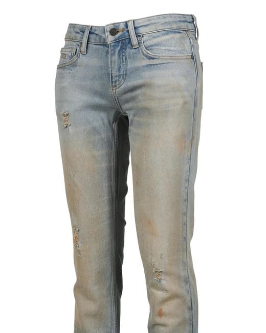 Guess Blue Distressed Skinny Jeans