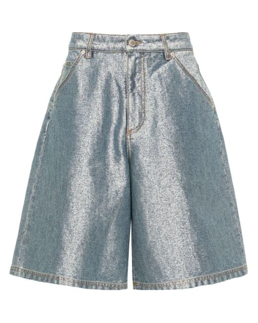 DARKPARK Blue Emily Jeans-Shorts mit Lurex