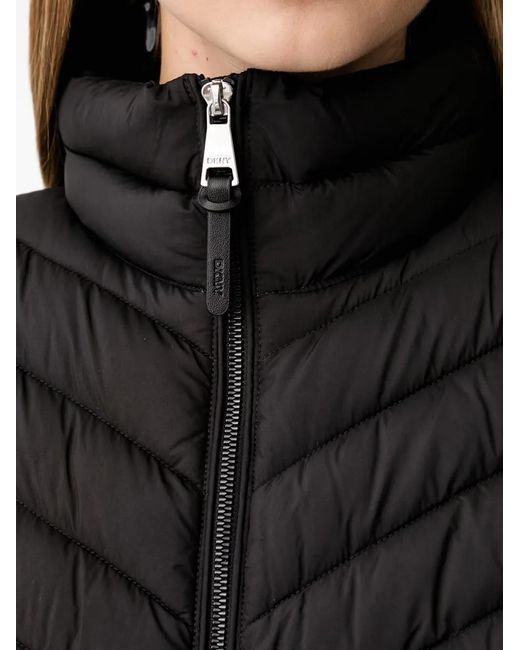 DKNY Black Chevron-Quilted Gilet