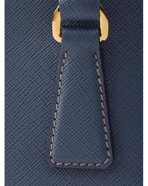Prada Blue Galleria Medium Saffiano Leather Bag