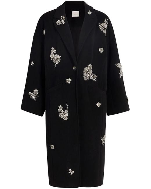 Cinq À Sept Black Crystal Ivy Gravis Coat