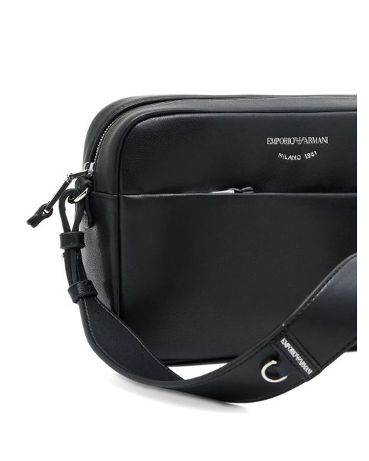 Bolso de hombro con logo estampado Emporio Armani de hombre de color Black