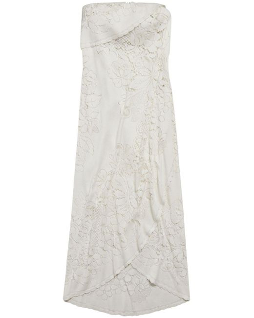 Balenciaga White Upcycled Tablecloth Dress