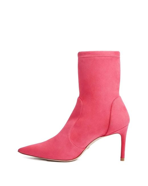 Stuart Weitzman Pink 85Mm Stretch Bootie