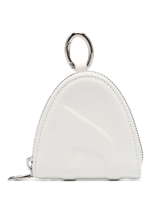 DIESEL White 1dr-fold Leather Coin Purse