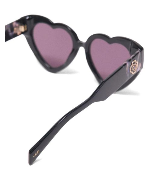 Maje Purple Heart-Shaped Sunglasses