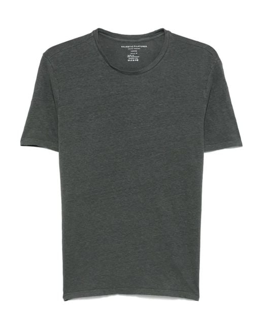 Majestic Filatures Green Round-Neck T-Shirt for men