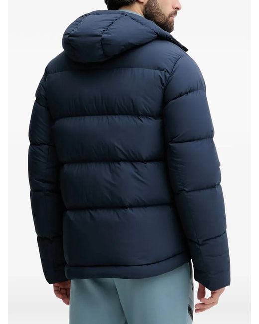 Peak Performance Blue Hooded Quilted Jacket for men