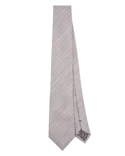 Paul Smith Gray Polka-dot Silk Tie for men