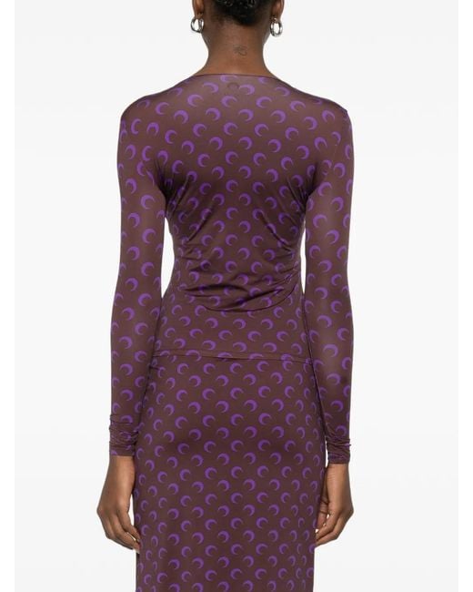 Top Con Stampa di MARINE SERRE in Purple