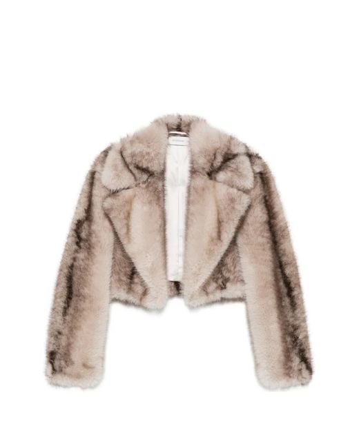 Sportmax Natural Pinstripe-Pattern Jacket