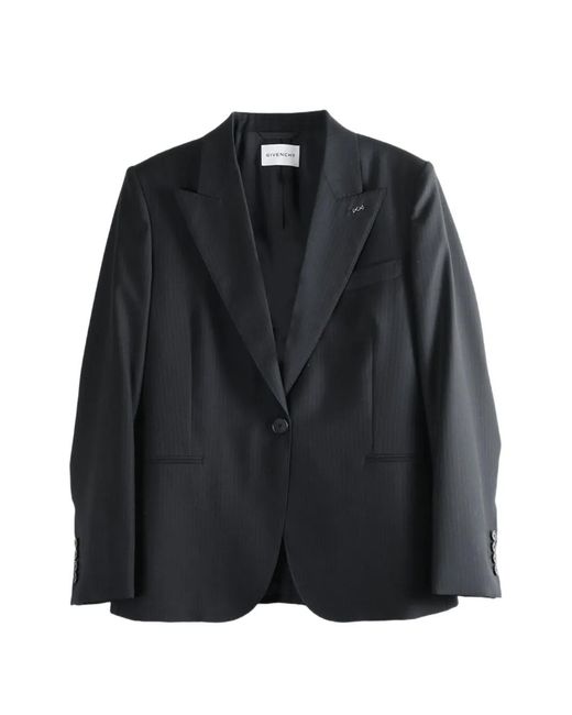 Givenchy Black Single-Breasted Blazer