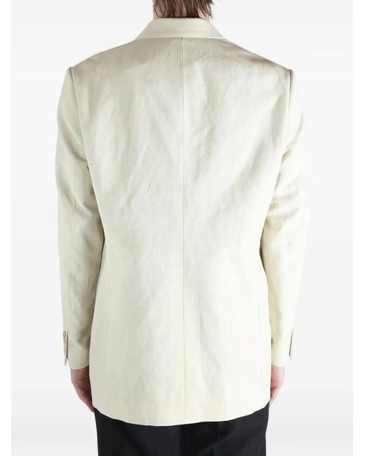 Auralee White Double-Breasted Blazer for men